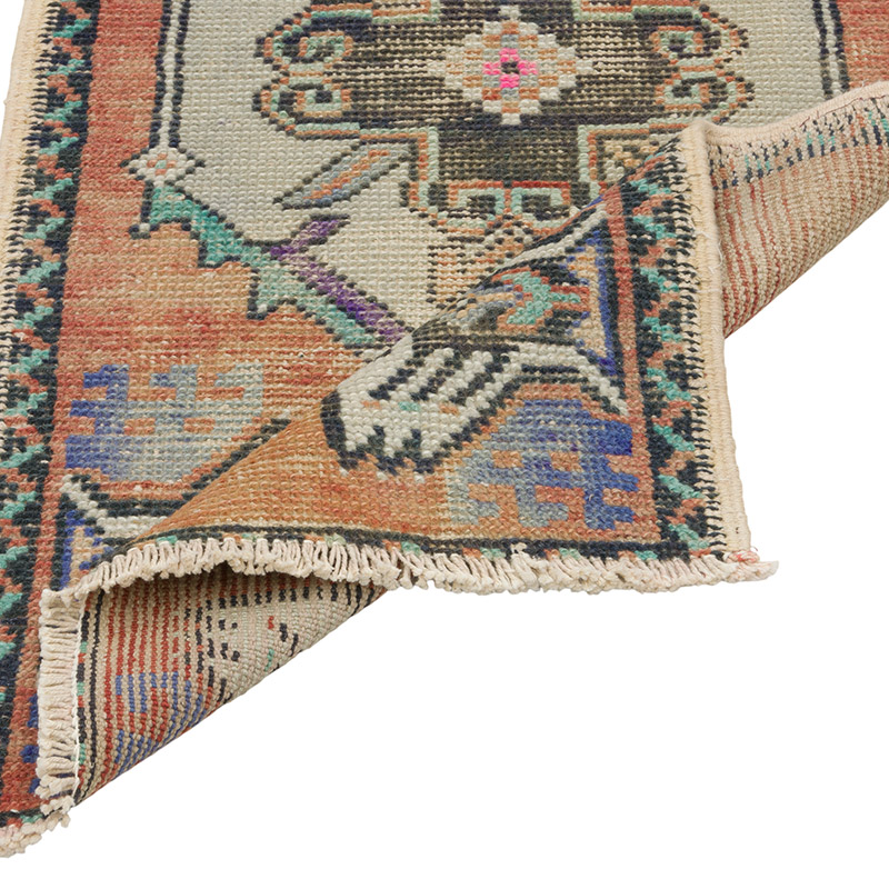 Vintage Turkish Hand-Knotted Rug - 1' 7" x 2' 10" (19" x 34") - K0086060
