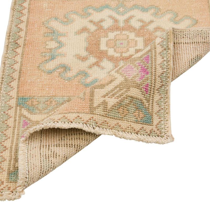 Alfombra Vintage Turca Anudada a Mano - 54 cm x 90 cm - K0086061
