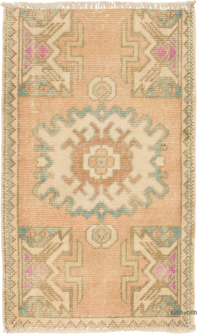 Alfombra Vintage Turca Anudada a Mano - 54 cm x 90 cm - K0086061