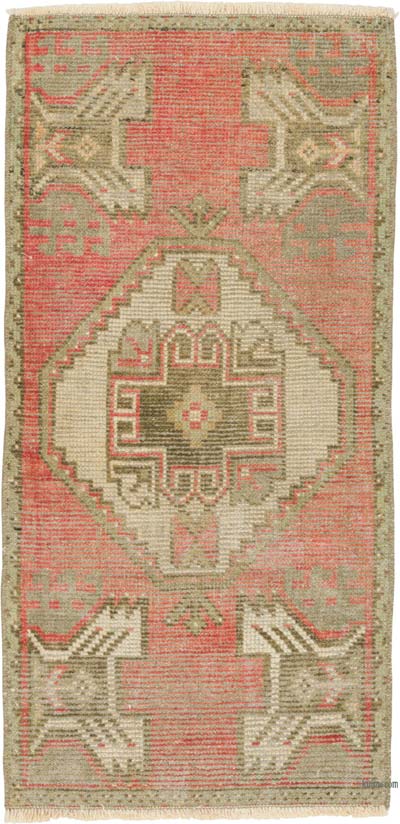 Alfombra Vintage Turca Anudada a Mano - 47 cm x 95 cm