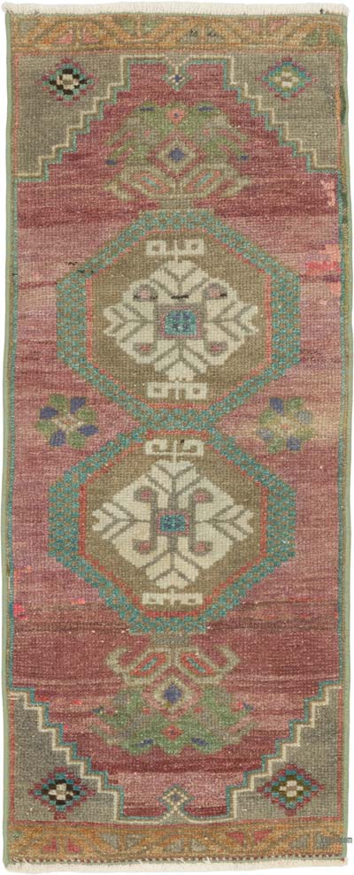 El Dokuma Vintage Halı - 38 cm x 92 cm