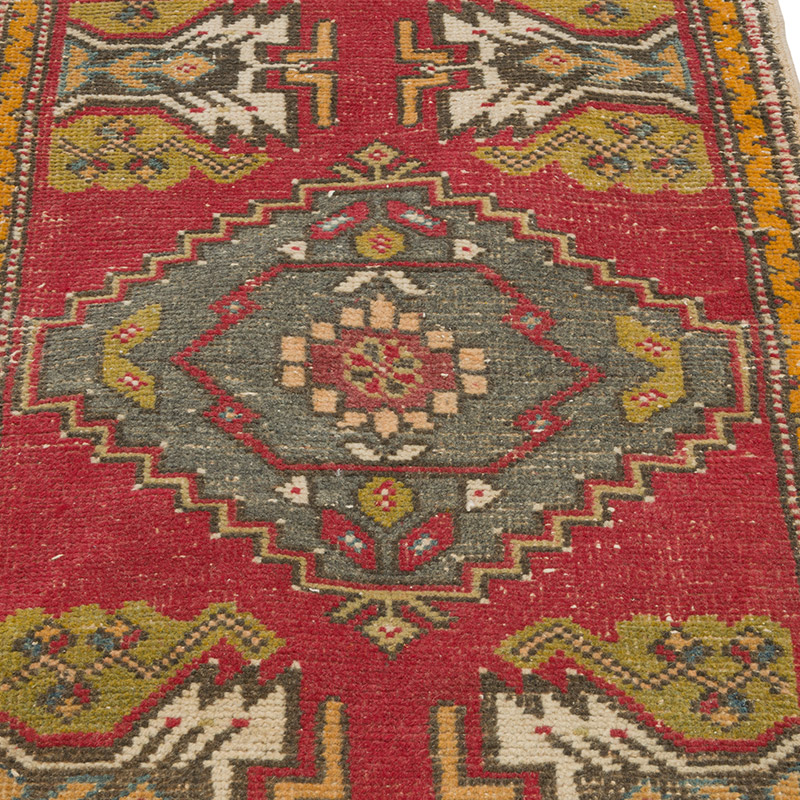 Alfombra Vintage Turca Anudada a Mano - 52 cm x 97 cm - K0086067
