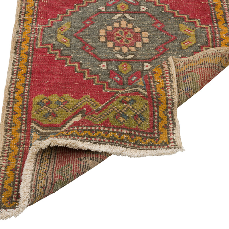 Alfombra Vintage Turca Anudada a Mano - 52 cm x 97 cm - K0086067