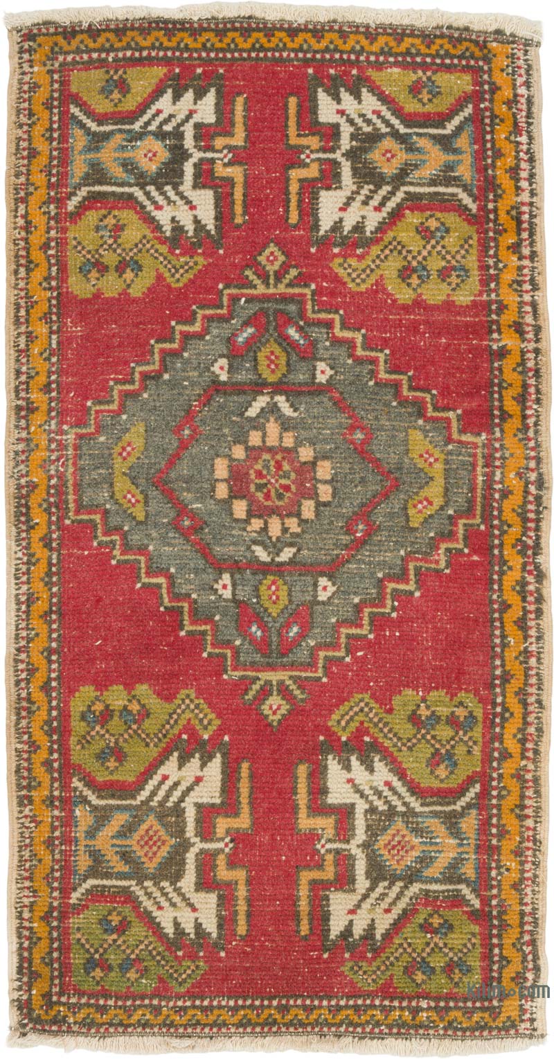 Alfombra Vintage Turca Anudada a Mano - 52 cm x 97 cm - K0086067