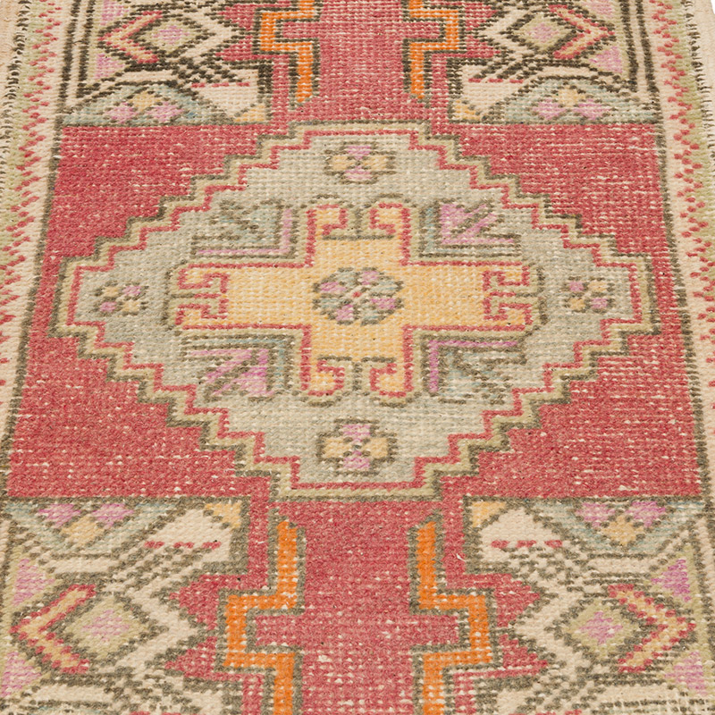 El Dokuma Vintage Halı - 52 cm x 85 cm - K0086071