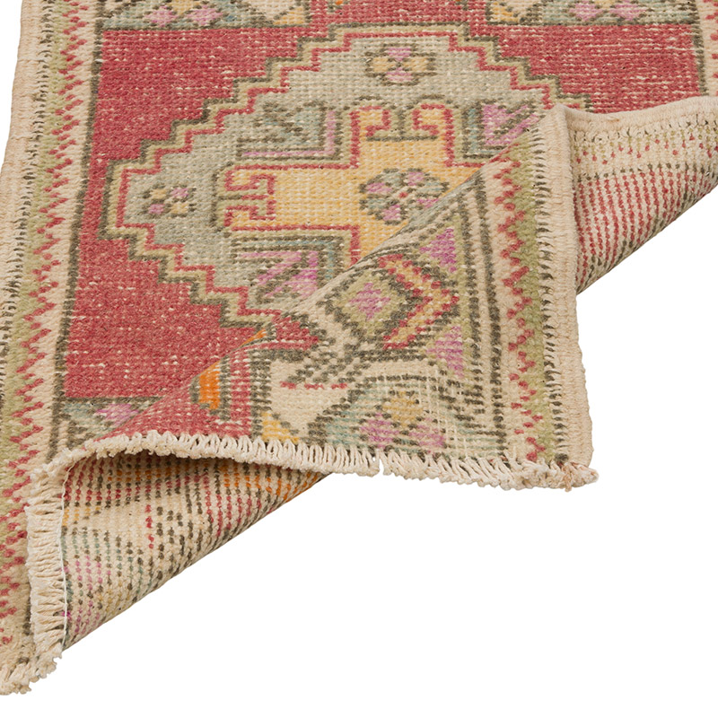 El Dokuma Vintage Halı - 52 cm x 85 cm - K0086071