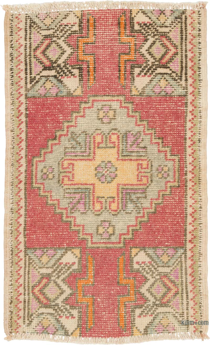 El Dokuma Vintage Halı - 52 cm x 85 cm - K0086071