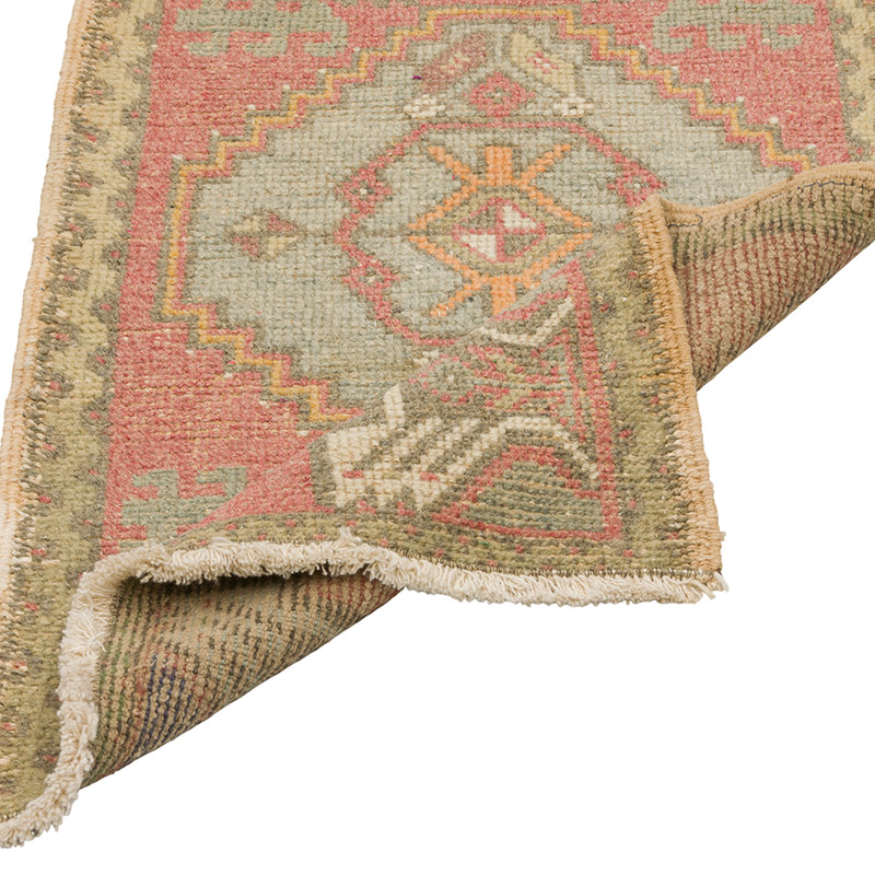 El Dokuma Vintage Halı - 48 cm x 90 cm - K0086073