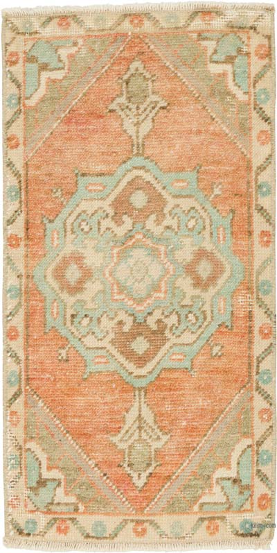 Alfombra Vintage Turca Anudada a Mano - 47 cm x 91 cm