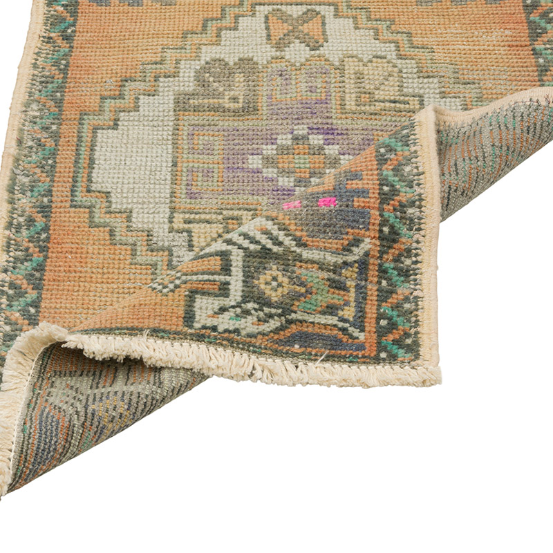 El Dokuma Vintage Halı - 46 cm x 86 cm - K0086079