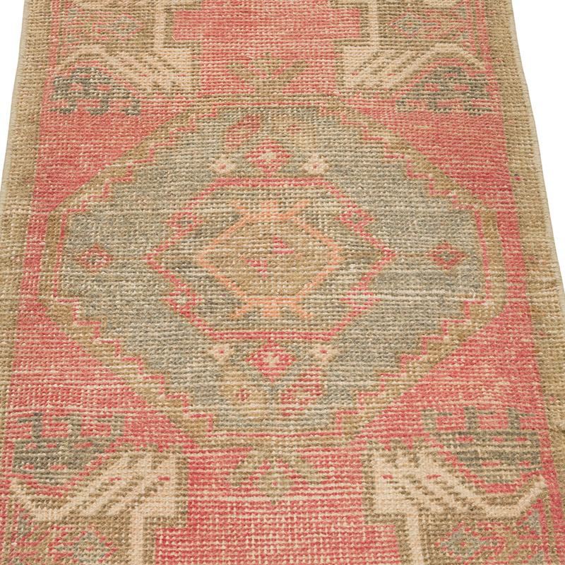 El Dokuma Vintage Halı - 47 cm x 90 cm - K0086081