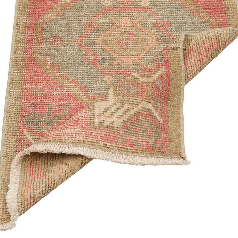 El Dokuma Vintage Halı - 47 cm x 90 cm - K0086081
