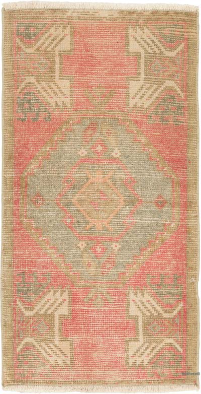 Alfombra Vintage Turca Anudada a Mano - 47 cm x 90 cm