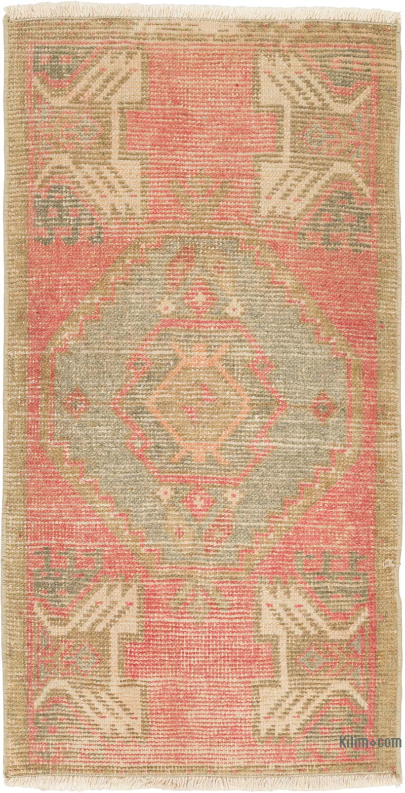 El Dokuma Vintage Halı - 47 cm x 90 cm - K0086081