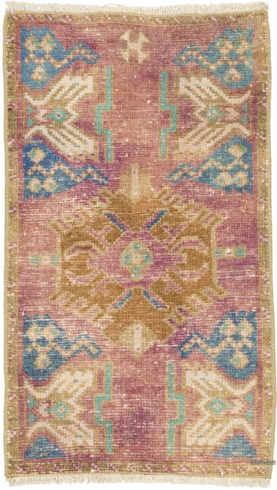 Alfombra Vintage Turca Anudada a Mano - 48 cm x 81 cm