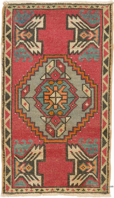 Vintage Turkish Hand-Knotted Rug - 1' 8" x 2' 11" (20" x 35")