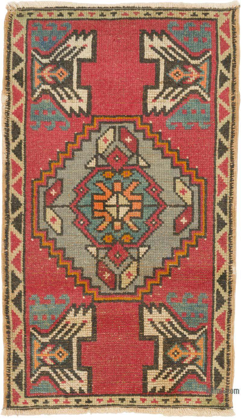 El Dokuma Vintage Halı - 52 cm x 89 cm - K0086084
