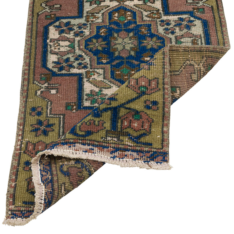 Alfombra Vintage Turca Anudada a Mano - 45 cm x 89 cm - K0086086