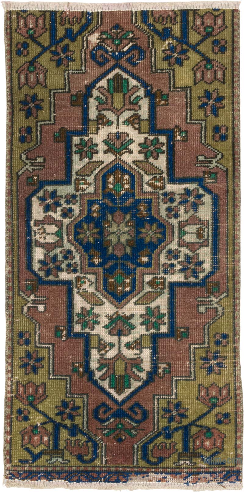 Alfombra Vintage Turca Anudada a Mano - 45 cm x 89 cm - K0086086