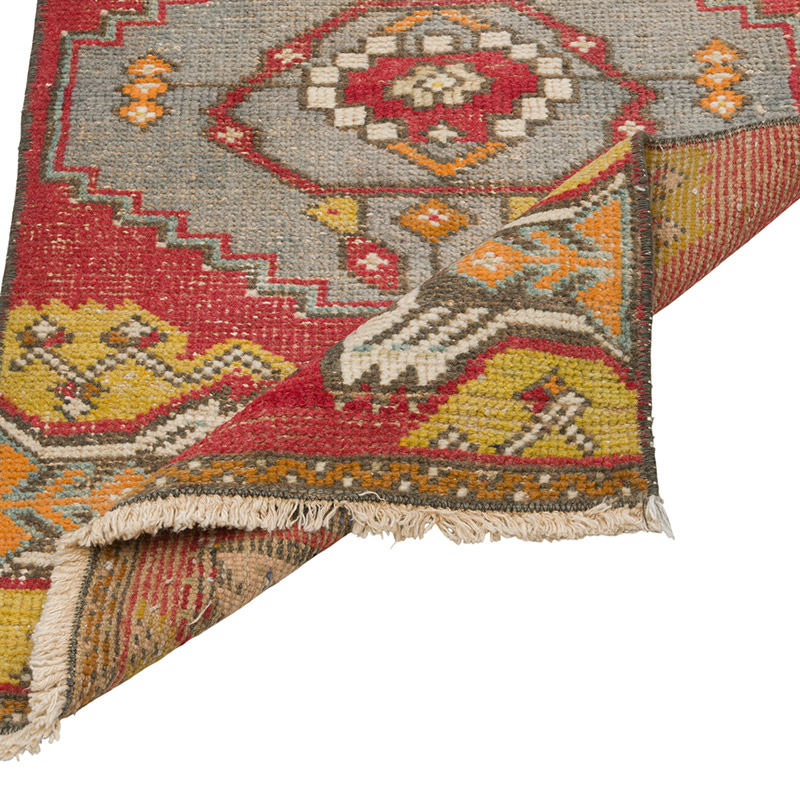 Alfombra Vintage Turca Anudada a Mano - 45 cm x 90 cm - K0086088