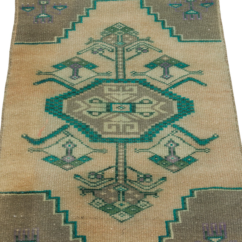 Alfombra Vintage Turca Anudada a Mano - 44 cm x 78 cm - K0086089