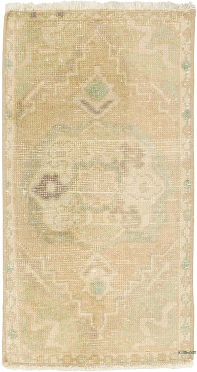 El Dokuma Vintage Halı - 40 cm x 75 cm