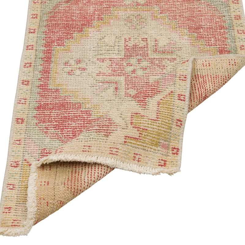Alfombra Vintage Turca Anudada a Mano - 49 cm x 88 cm - K0086091