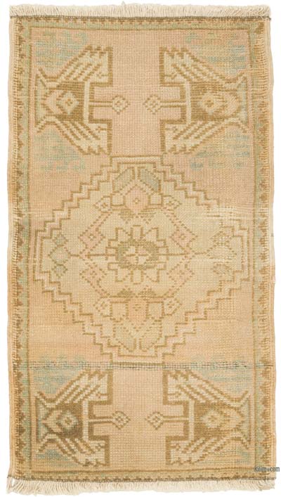 El Dokuma Vintage Halı - 48 cm x 83 cm