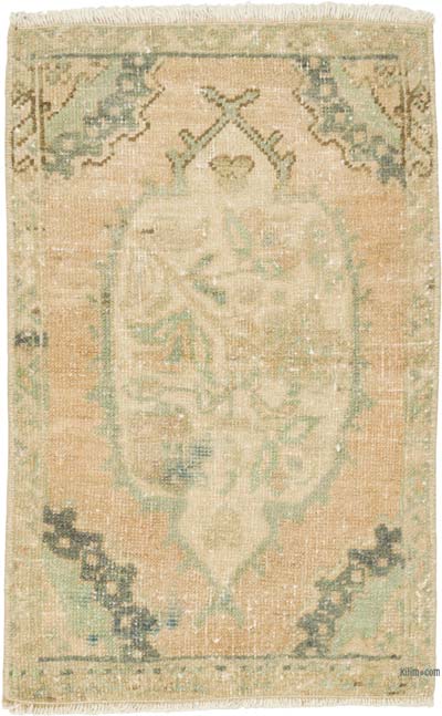 El Dokuma Vintage Halı - 48 cm x 76 cm