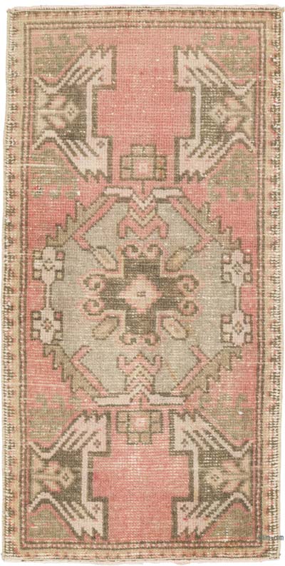 El Dokuma Vintage Halı - 47 cm x 93 cm