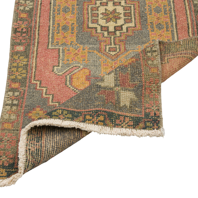 Vintage Turkish Hand-Knotted Rug - 1' 7" x 3' 5" (19" x 41") - K0086096
