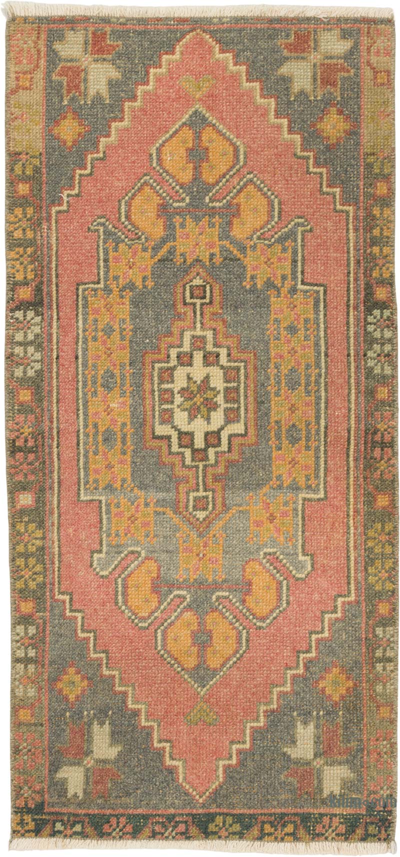 Vintage Turkish Hand-Knotted Rug - 1' 7" x 3' 5" (19" x 41") - K0086096