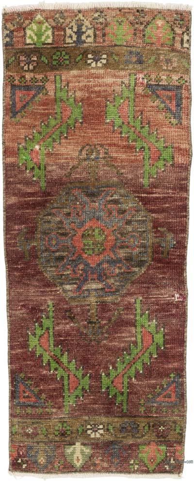 El Dokuma Vintage Halı - 38 cm x 98 cm