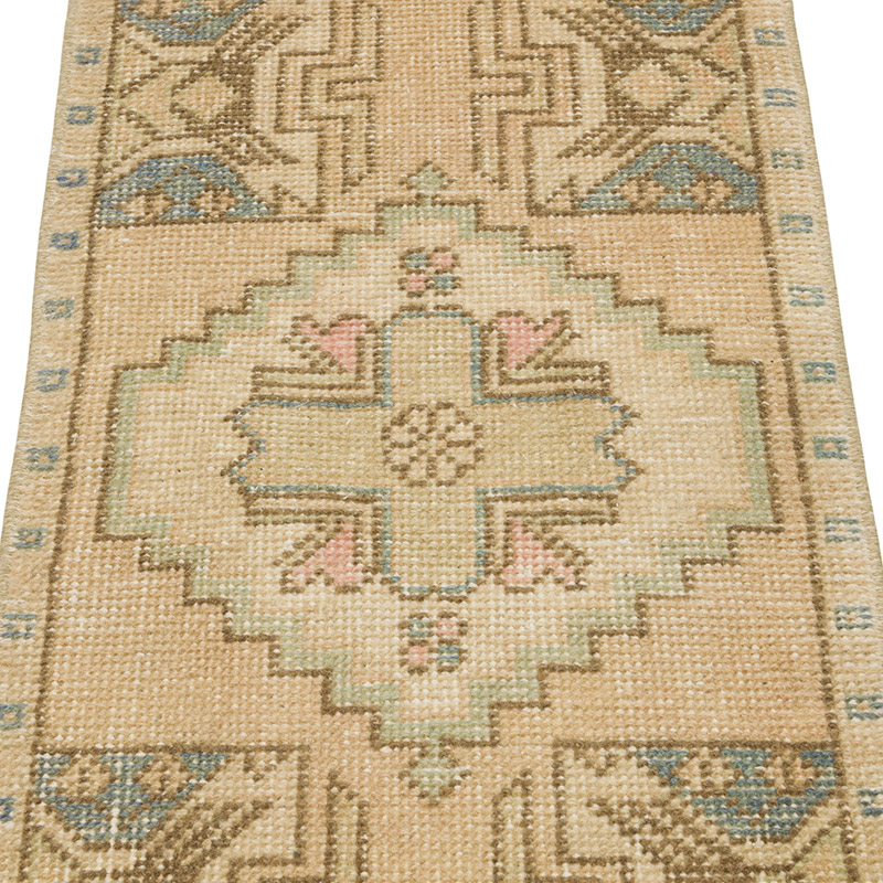 El Dokuma Vintage Halı - 43 cm x 85 cm - K0086353