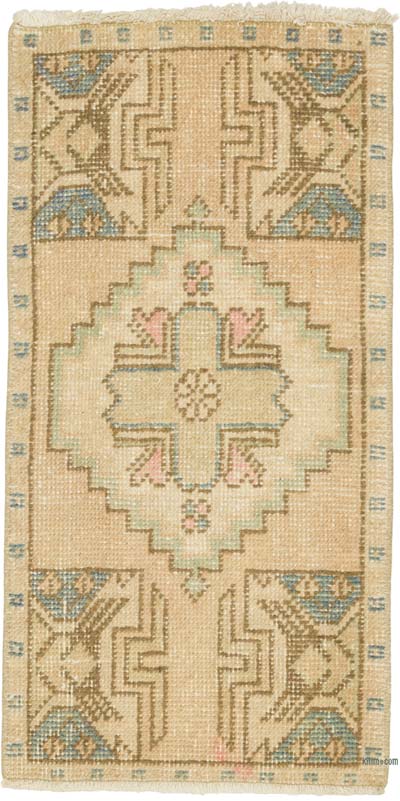 Vintage Turkish Hand-Knotted Rug - 1' 5" x 2' 9" (17" x 33")