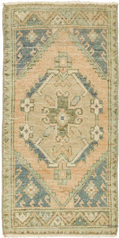 Vintage Turkish Hand-Knotted Rug - 1' 5" x 2' 9" (17" x 33")