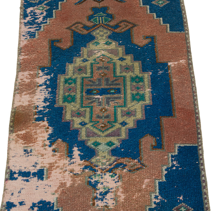 El Dokuma Vintage Halı - 42 cm x 88 cm - K0086356
