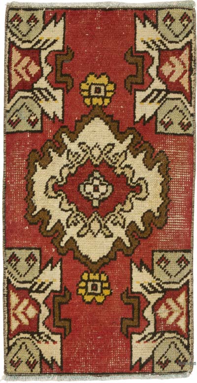 El Dokuma Vintage Halı - 44 cm x 84 cm