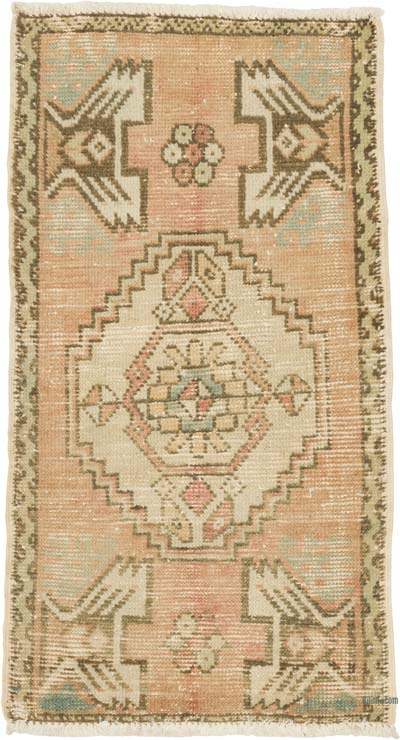 Vintage Turkish Hand-Knotted Rug - 1' 8" x 3' 1" (20" x 37")