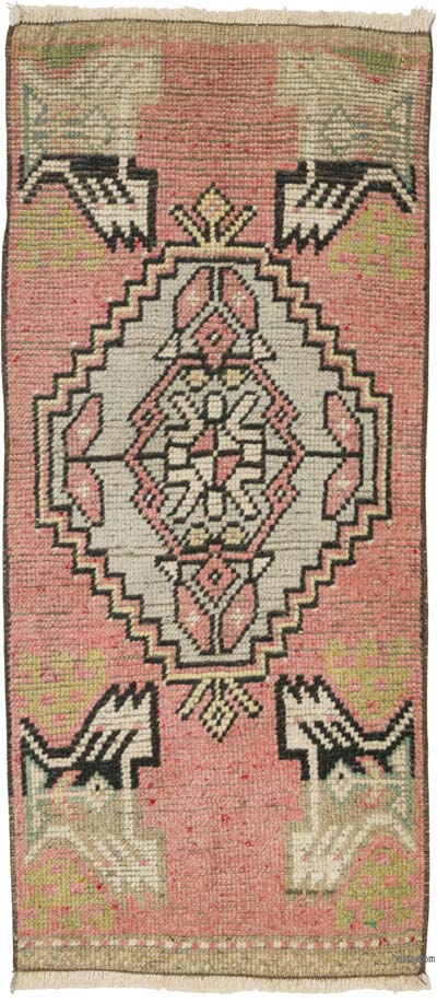 Vintage Turkish Hand-Knotted Rug - 1' 5" x 3' 4" (17" x 40")