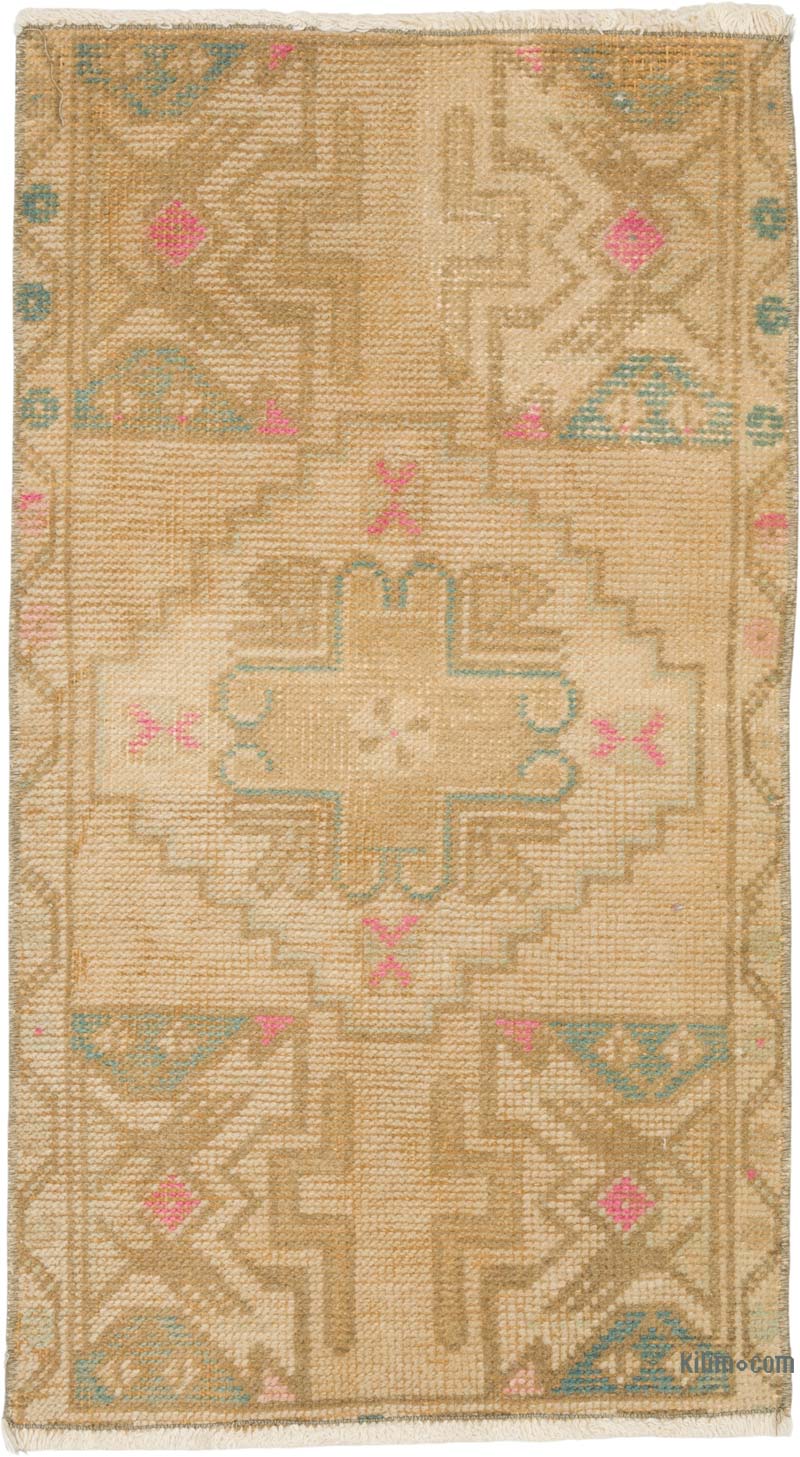 El Dokuma Vintage Halı - 47 cm x 84 cm - K0086363