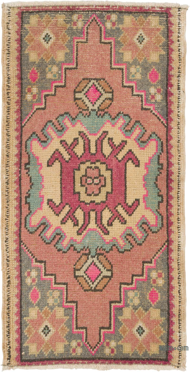 Vintage Turkish Hand-Knotted Rug - 1' 7" x 3' 1" (19" x 37") - K0086369