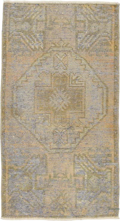 Alfombra Vintage Turca Anudada a Mano - 46 cm x 84 cm