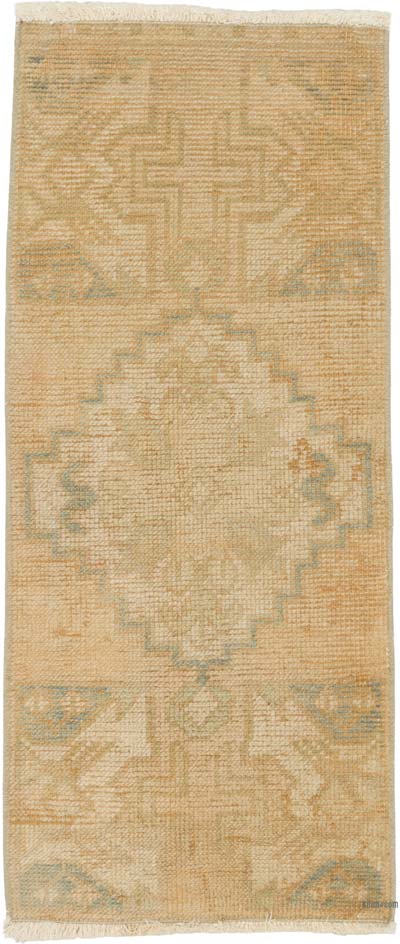 Alfombra Vintage Turca Anudada a Mano - 41 cm x 94 cm