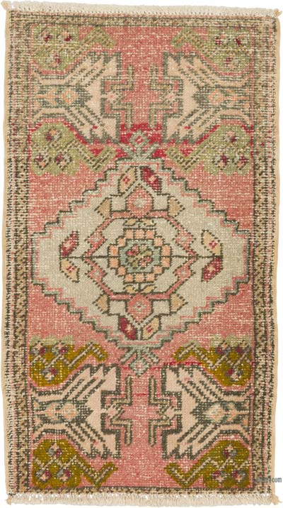 Vintage Turkish Hand-Knotted Rug - 1' 9" x 3' 1" (21" x 37")