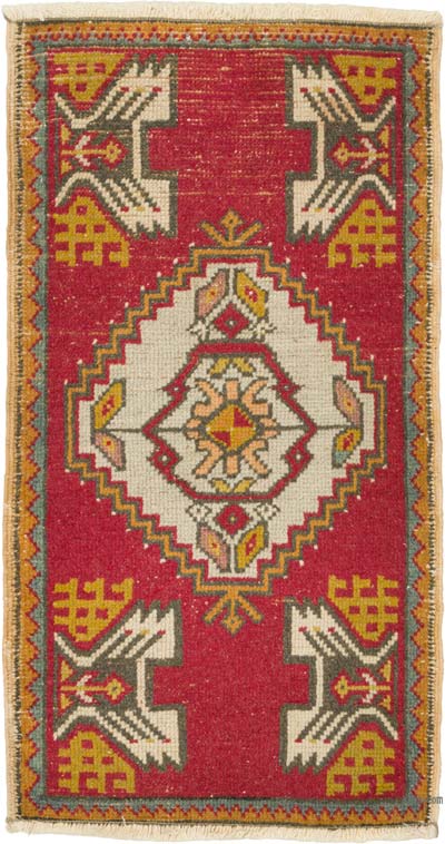 Vintage Turkish Hand-Knotted Rug - 1' 7" x 2' 11" (19" x 35")