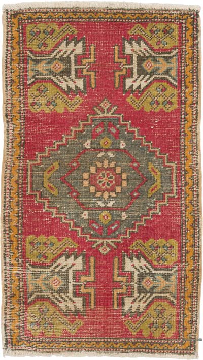 Vintage Turkish Hand-Knotted Rug - 1' 9" x 3' 1" (21" x 37")