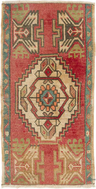 Vintage Turkish Hand-Knotted Rug - 1' 6" x 3'  (18" x 36")