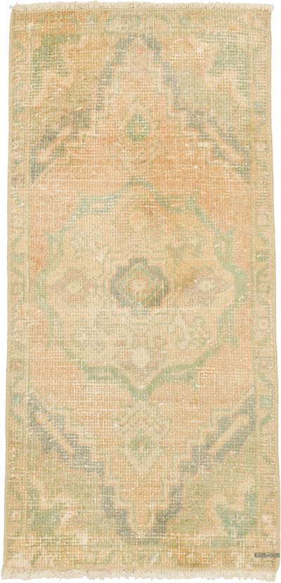 Vintage Turkish Hand-Knotted Rug - 1' 7" x 3' 1" (19" x 37")