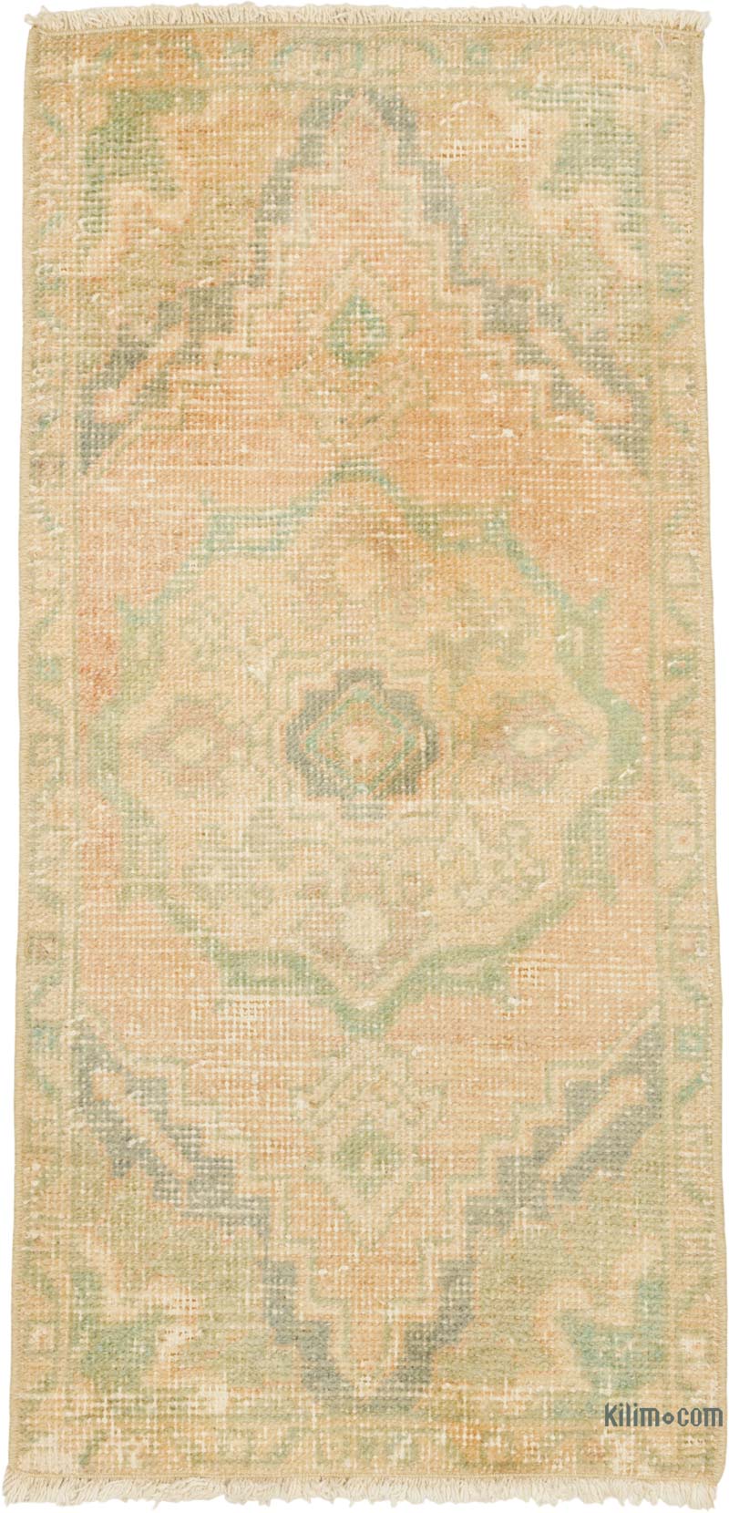 Vintage Turkish Hand-Knotted Rug - 1' 7" x 3' 1" (19" x 37") - K0086391